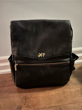 Freshly Picked Black Backpack with Gold Hardware